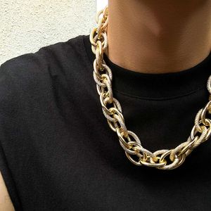 Collier Hip Hop chaîne masculine bijoux pour hommes hommes pendentifs plaqués or médaillon colliers chaînes pour femmes collier en or Steampunk collier en argent