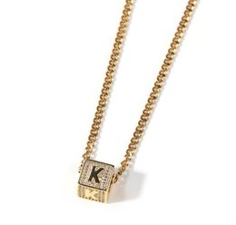 HIP HOP NOUVEAU 26 Lettres anglaises Collier Pendant Square