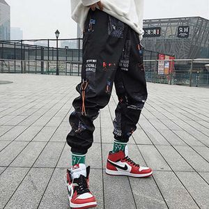 Hiphop broek mannen losse joggers broek met print streetwear harembroek kleding enkel lengte broek harajuku sport casual y0811