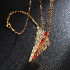 hiphop Papieren vliegtuig Hanger ketting voor mannen gouden zilveren strass luxe ketting ketting mode jewelry323H