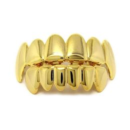 Hip Hop Personnalité Fangs Dents Or Argent Rose Or Dents Grillz Or Faux Dents Ensembles Vampire Grills Pour femmes Dental Grill3287