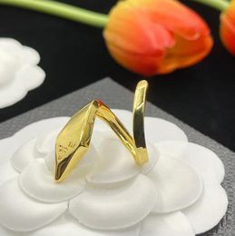 Hip Hop Personality Ring 18K Gold Ploated Designer Ring Punk Unieke letter trouwring geselecteerde geliefden geschenken