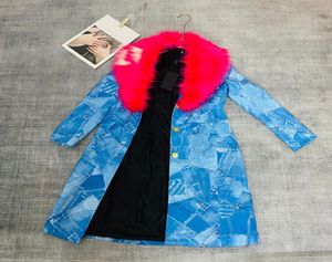 Hip Hop Print Trench Coats Wind Breakers Creative Pocket Designer Jackets Winter Warm Wool vrouwelijke lange jas8589665