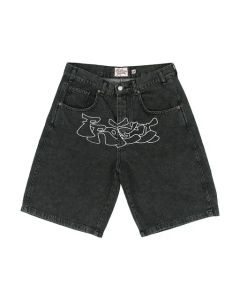 Hip Hop Retro Skelet Graphic Streetwear JNCO Shorts Y2K Pant