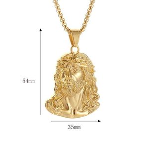 Hip Hop Reture YS Persoon 316L roestvrijstalen hanger ketting 18k echt vergulde gouden zilveren sieraden