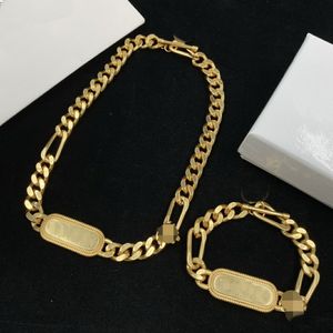 Hip Hop Rock Punk Designer Chaîne Épaisse Cuba Colliers Bracelet Plaqué Or 18K Hommes Colliers Bracelet Femmes Boucles D'oreilles Anneau Ensembles Neutre Style Bijoux Cadeau XMS27 --03