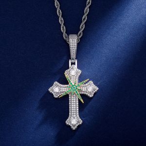 Hip Hop rotatif hexagramme croix pendentif collier bijoux 18k véritable plaqué or hommes soulager le Stress bijoux