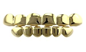 hiphop gladde holle grillz echt verguld gouden zilveren tandheelkundige grills tijgertand sieraden meerdere specificaties4734546