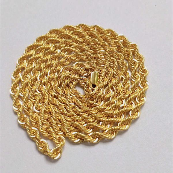 Hip Hop Sole Design Italian Craft 20 22 24 pouces Chain de corde Collier pour hommes