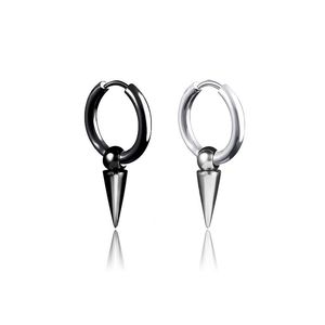 Hip Hop Spike boucles d'oreilles pendantes charme clip en acier inoxydable sur les anneaux d'oreille pour hommes femmes mode bijoux volonté et cadeau de sable