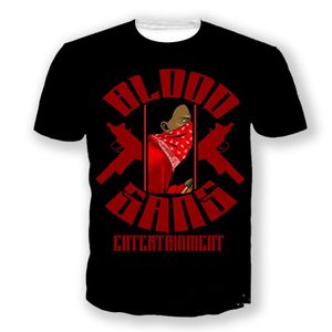 Hip Hop Sportwear Punk Casual Otoño Hombres Cool Print The Avatar The Blood Gang Bandana Camiseta 3d 001