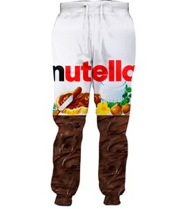 Hip Hop Sportwear Punk Casual Loose Men Cool Print Ramen Burger con patatine fritte 3d Pants