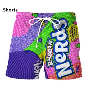 Hip Hop Sportwear Punk Casual Loose Track broek Autumn Men Cool Print Froot Loop Loop Cereal 3d Shorts 003