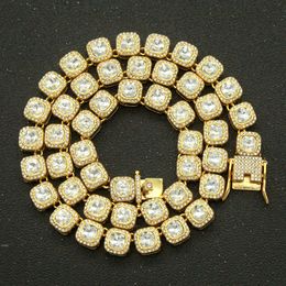 Hip Hop Square Diamond Modemerk Ketting Persoonlijkheid overdreven paar ketting sieraden Accsori