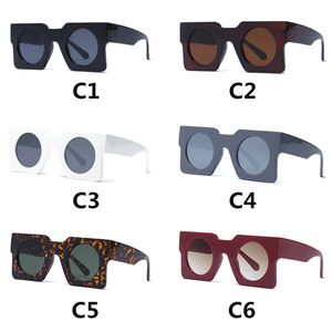Hip Hop carré lunettes de soleil femmes hommes Design blanc lunettes de soleil Vintage ombre plage lunettes Uv400
