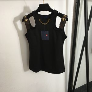Hip Hop Sangle T-shirts Classique Chaîne Designer Camis Sexy Creux Conception Hauts De Luxe Personnalité Haut Pour Femmme Vêtements