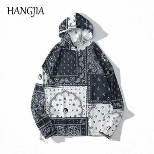 Hiphop Streetwear Cashew Printing Hoodies Harajuku Paisley Floral Sweatshirt Retro Hoodies en Sweatshirts Mannen Dameskleding C0607