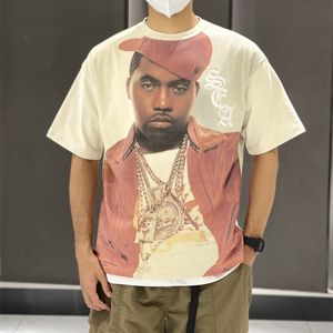 Hiphop streetwear zomer korte mouw vintage t-shirt embodiery t-shirt mannen casual los gewassen T-stukken