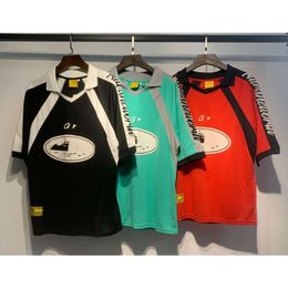 Tshirts de streetwear hip hop T-shirt de football en plein air Polo Polo Mens Soccer Jersey
