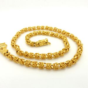 HIP HOP-STIJL 24K Effen Geel Goud Gevulde Ketting Ketting Mens Accessoires