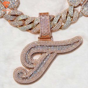 Hip Hop -stijl sieraden Custom Diamond 925 Sterling Silver VVS Cubaanse linkketting Ketting Moissanite voor mannen en vrouwen