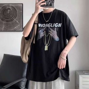 T-shirt hip hop manches courtes pour hommes à manches à la mode à la mode Top à la mode en liberté imprimé Instagram Half Mancheve T-shirt