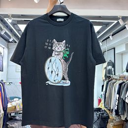Hiphop Tees T-shirts Heren Shirt Suprior Cat Gedrukt Amerikaanse maat T-shirts Real Pics 24SS