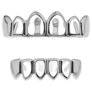 Hip Hop Dents Grillz Creux Haut Bas Crocs Bas Grillz Ensemble Vampire Grills Ensembles Or Bling Creux Bloodsucker Dent Caps5624189