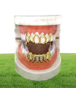 Hip Hop Teeths Grillz Set Silver Gold Tooth Caps inférieurs Punk Punk False Dental Grills Fomen Men Body Jewelry Cosplay 3016275