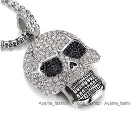 Hip Hop Trend Skull Masculino Personalizado Colar de Aço Inoxidável Pingente Joias