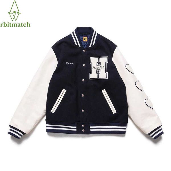 Hip Hop Varsity Veste Hommes Furry Lettres Broderie Couleur Bloc Collège Vestes Femmes Harajuku Baseball Manteaux Unisexe 210924