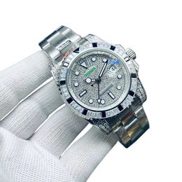 Hip Hop Montres imperméables Top Mens Watch Diamond Montres de luxe pour homme Calendrier en acier inoxydable Horloge Montre-bracelet Montre à mouvement mécanique automatique pour hommes