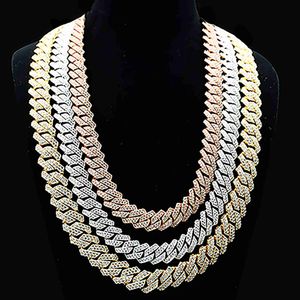 Hip Hop Vrouwen Mannen 14k 18k Goud Mode 925 Sterling Zilveren Accessoires Diamant Fijne Sieraden Cubaanse Link Chain Moissanite ketting Vgaos