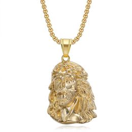 Collar con colgante de persona Hip Hop YS, joyería de oro de acero inoxidable chapada en oro real de 18 quilates con cadena