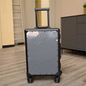 Hip Luxury Suitcase Designer Bagage met wielen Dames Classic Print Valise Aluminium Suitcase Fashion Travel Bag Men Hoogwaardige 4-Rollen Trolley Box Bags 230902