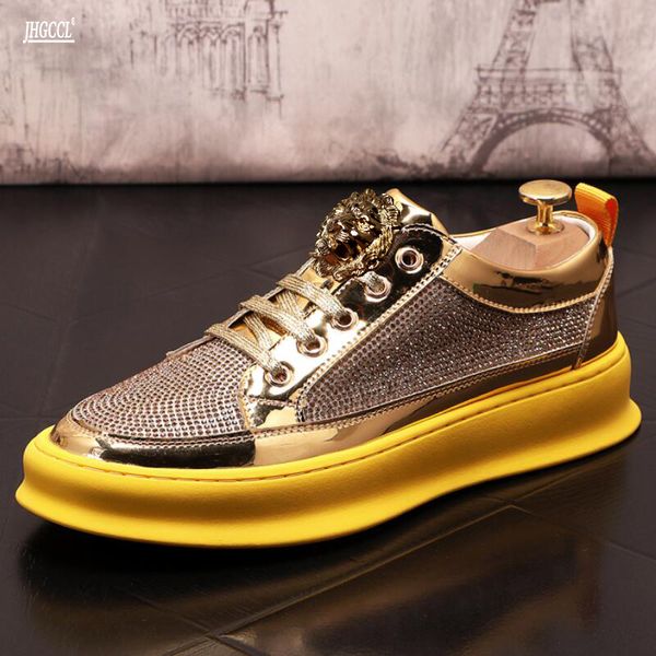 Chaussures habillées pour hommes Hop Hop Punk Rivets en cuir souple Shoe Houstable Slip-On Flats Summer Platform Lacers Sneakers P5 7929