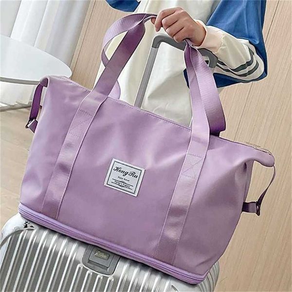 Bolsas de hombro de cadera Bolsa de almacenamiento de viaje de tela Oxford Bolsa de equipaje de gran capacidad Bolsa de diseñador Separación de ropa seca y húmeda Bolsa de ejercicios para deportes de natación 240311