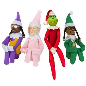 Hip Stoop op Snoop Hop een minnaars van een minnaars van kerst elf Gedrags slecht pluche speelgoedtafel ornamenten figuur poppenhars hoofd grinc ees