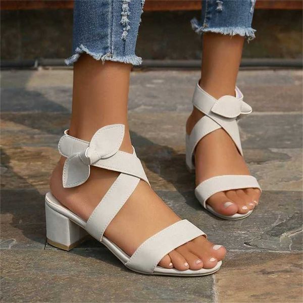 Hip Summer Sandal Bow Wedge Sandals Platform Cuedas grandes zapatos para mujeres