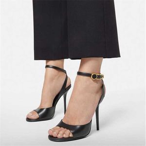 Heup zomer sandaal vrouwen rond teen slanke hoge sandles hakken open lijn sandalen veelzijdige zwarte jurk banket schoenen flip flop 240228