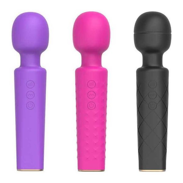 Hanche femmes bâton vibrant 20 fréquence massage à main USB charge vente chaude produits de jouets sexuels jouet droit 231129