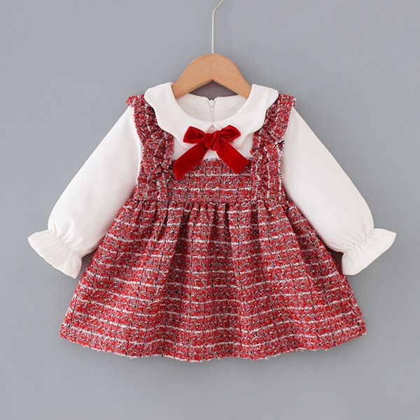 Hipac bébé filles robes d'hiver enfant en bas âge enfants chauds vêtements de velours épais pour la neige mignon arc princesse nouvel an robe vêtements lj200923