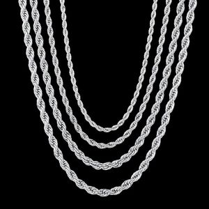 Hiphop Cool Designer Collier Pour Femmes Collier Pour Hommes Chaînes Ed Corde En Acier Inoxydable Or Argent Noir Sud-américain Necklac249g