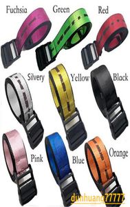 Hiphop Fashion Series geborduurde canvas -riemen voor mannen en vrouwen zwarte automatische lock buckle ontwerper luxe riemliefhebbers cadeau WIT9432404