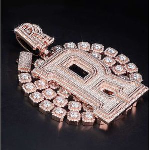 Hiphop beginletter Vvs Sterling Sier Iced Out Moissanite aangepaste hanger