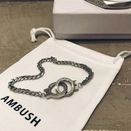 Hiphop Jewelry Gifts Ambush Femmes Hommes menottes Bracelet Bracelet Bangle ALYX Ambush Bracelets Femelle mâle Q06222446