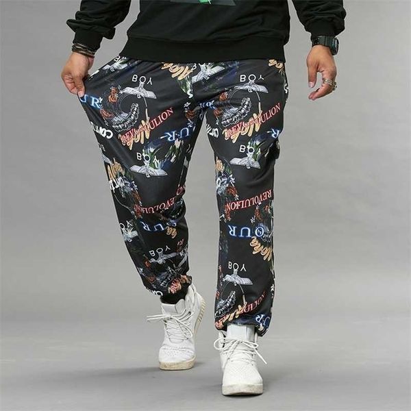 Hiphop pantalones largos hombres streetwear suelto jogger moda impresión pantalones deportivos gimnasio pantalones deportivos talla grande 6xl 7xl 8xl 211021