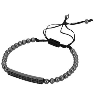 Hiphop Luxe Zwarte Zirconia Armband Designer Natuurlijke Lava Tijgeroog Steen Armband Kraal Sieraden Cadeau