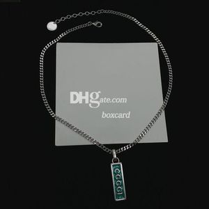 Hiphop stijl ketting voor unisex merk brief vergulde hangers zilveren kleur ketting verjaardag datum cadeau