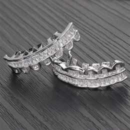 Hiphop vampier tanden vergulde sieraden voor mannen volledige diamant zirkoon hiphop grillz accessoires coole hip-hop tanden Jewelries